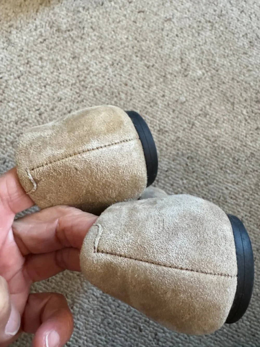 Nine West Suede Flats Beige Sand Neutral Sz 9.5 M